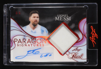 Lionel Messi 2025 Leaf Pearl Signatures Red Spectrum #PSLM1 #3/5 at PristineAuction.com