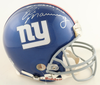 Eli Manning Signed Giants Full-Size Authentic On-Field Helmet Inscribed "#1 Draft Pick" (Mounted Memories) at PristineAuction.com
