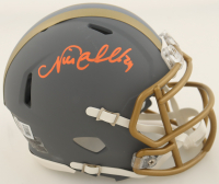 Nick Chubb Signed Browns Slate Alternate Speed Mini Helmet (Beckett) at PristineAuction.com