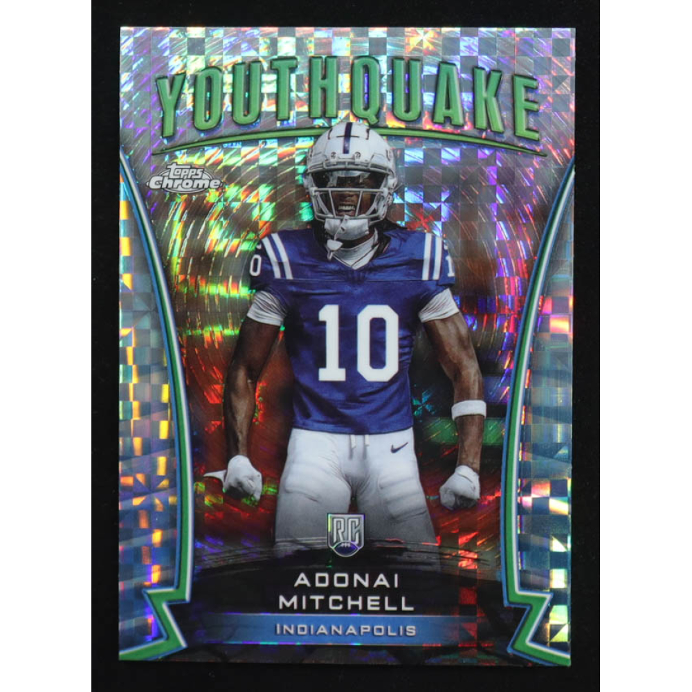 Adonai Mitchell 2024 Topps Chrome Youthquake Xfractors #Y15 RC at PristineAuction.com