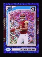 Jayden Daniels 2024 Donruss Optic Rated Rookies Preview Blue Scope #389 RC at PristineAuction.com