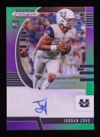 Jordan Love 2020 Panini Prizm Draft Picks Autograph Prizms Purple and Green #148 RC #003/149 at PristineAuction.com