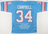Earl Campbell Signed Career Stat Jersey Inscribed "HOF 91" (Beckett) at PristineAuction.com
