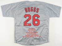 Wade Boggs Signed Career Stat Jersey (Beckett) at PristineAuction.com