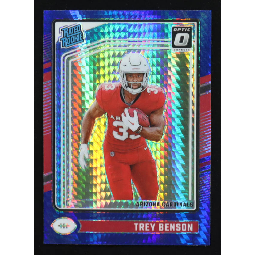 Trey Benson 2024 Donruss Optic Blue Hyper #293 RR RC at PristineAuction.com