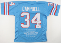 Earl Campbell Signed Career Stat Jersey Inscribed "HOF 91" (Beckett) at PristineAuction.com