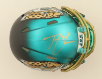 Trevor Lawrence Signed Jaguars Flash Alternate Speed Mini Helmet with Custom Visor (Fanatics) at PristineAuction.com