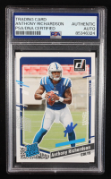 Anthony Richardson 2023 Donruss RR Panini Trading Card #343 RC (PSA | Auto Grade PSA Authentic) at PristineAuction.com