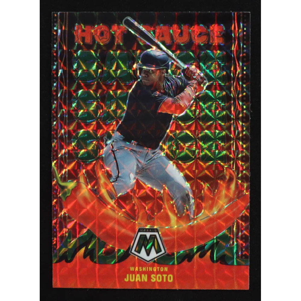 Juan Soto 2022 Panini Mosaic Hot Sauce Mosaic Green #2 at PristineAuction.com