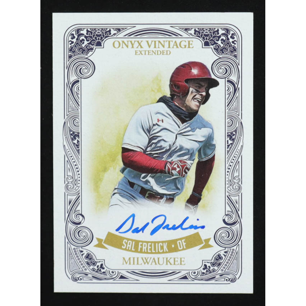 Sal Frelick 2021 Onyx Vintage Extended Signatures Blue #EASF RC at PristineAuction.com