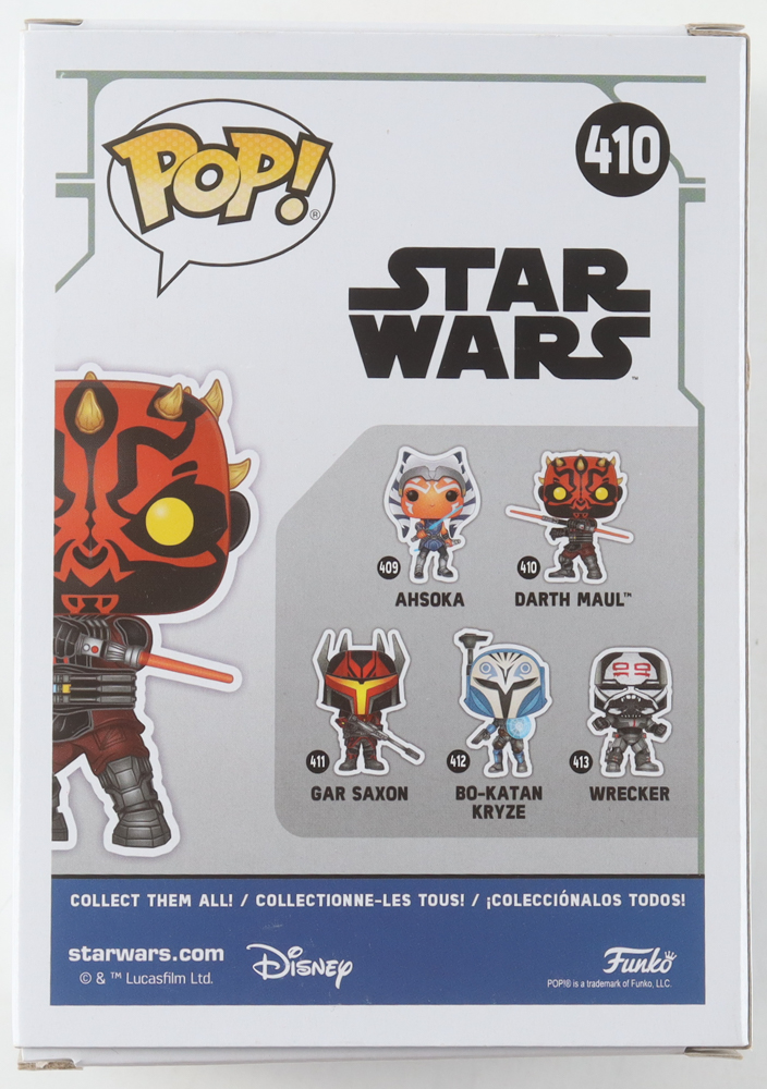 Sam Witwer Signed "Star Wars" #410 Darth Maul Funko Pop! Vinyl Figure (ACOA) at PristineAuction.com Sam Witwer Signed "Star Wars" #410 Darth Maul Funko Pop! Vinyl Figure (ACOA) at PristineAuction.com