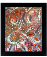 Mark Lewis Custom Framed Original Painting On Canvas #008-25 (Lewis) at PristineAuction.com