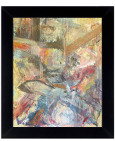 Mark Lewis Custom Framed Original Painting On Canvas #006-25 (Lewis) at PristineAuction.com