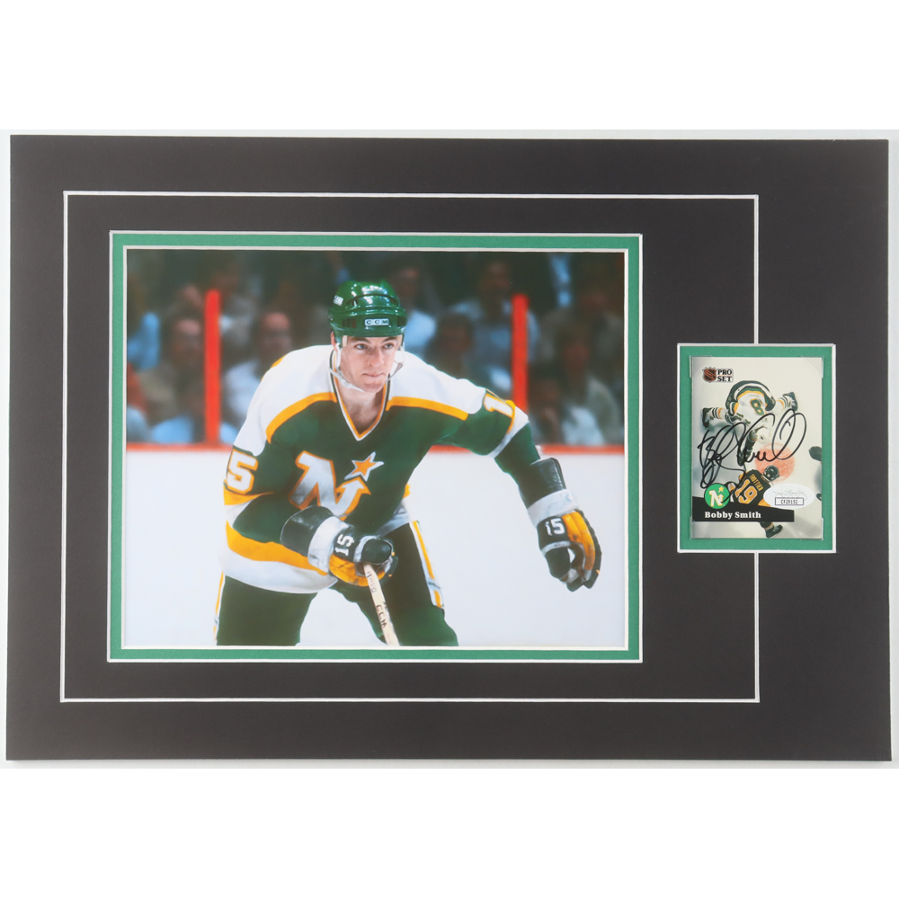 Bobby Smith Signed North Stars 8x10 Photo Custom Lithograph Display with Sports Card (JSA) at PristineAuction.com