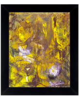 Mark Lewis Custom Framed Original Painting On Canvas #004-25 (Lewis) at PristineAuction.com