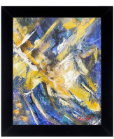 Mark Lewis Custom Framed Original Painting On Canvas #002-25 (Lewis) at PristineAuction.com
