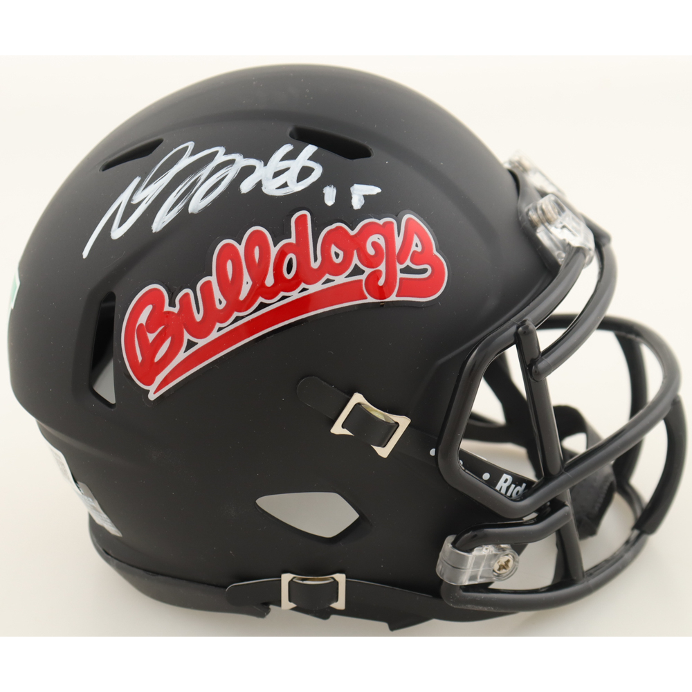 Davante Adams Signed Fresno State Bulldogs Matte Black Speed Mini Helmet (Beckett) at PristineAuction.com