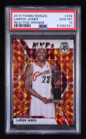 LeBron James 2019-20 Panini Mosaic Mosaic Orange Reactive #298 MVP (PSA 10) at PristineAuction.com