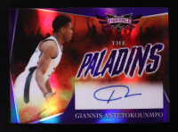 Giannis Antetokounmpo 2023 Leaf Vibrance The Paladins Prismatic Purple #TPGA1 at PristineAuction.com