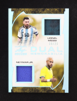 Lionel Messi / Neymar Jr. 2022 Leaf Ultimate Dual Memorabilia Platinum Spectrum #UDM16 #19/20 at PristineAuction.com