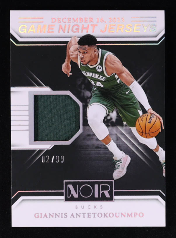 Giannis Antetokounmpo 2024-25 Panini Noir Game Night Jerseys #12 #02/99