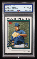 Felix Hernandez Signed 2004 Topps Chrome Traded #T144 RC (PSA) at PristineAuction.com