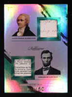 Alexander Hamilton / Abraham Lincoln 2023 Keepsake Bellissimo Edition Authentic Relics #122 #06/50 at PristineAuction.com
