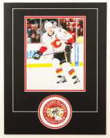 Jarome Iginla Signed Flames Custom Matted Cut Display (JSA) at PristineAuction.com