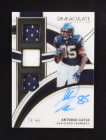 Antonio Gates 2022 Immaculate Collection Triple Memorabilia Signatures Gold #IPC-AGA #25/99 at PristineAuction.com