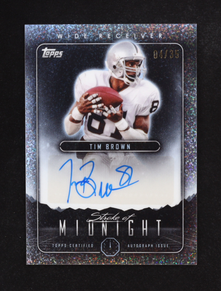 Tim Brown 2024 Topps Midnight Stroke of Midnight Autographs Winter Solstice #SMA-TB #04/35