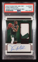 Khris Middleton 2020-21 Panini One and One Jersey Autographs Red #18 #12/15 (PSA 9) at PristineAuction.com