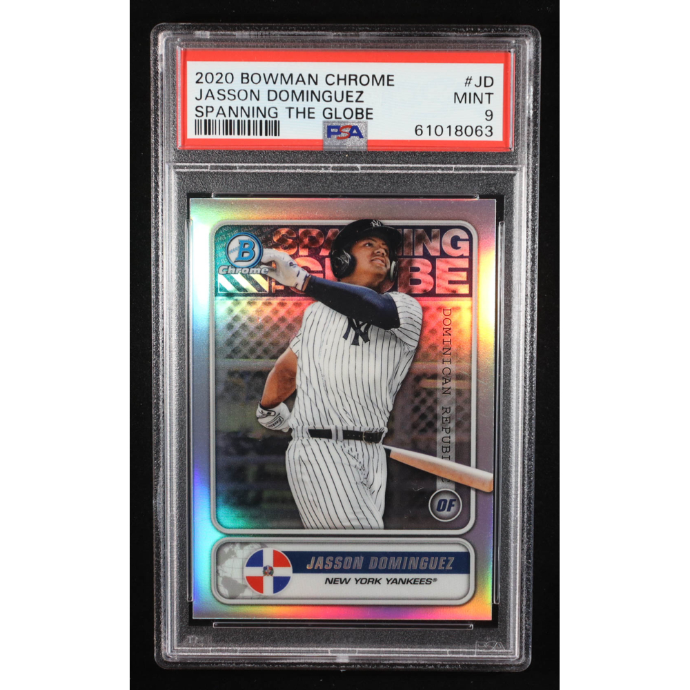 Jasson Dominguez 2020 Bowman Chrome Spanning the Globe #STGJD RC (PSA 9) at PristineAuction.com Jasson Dominguez 2020 Bowman Chrome Spanning the Globe #STGJD RC (PSA 9) at PristineAuction.com