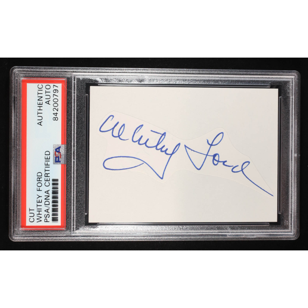 Whitey Ford Signed Cut (PSA) at PristineAuction.com