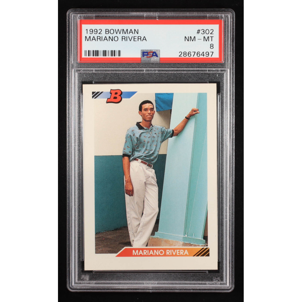Mariano Rivera 1992 Bowman #302 RC (PSA 8) at PristineAuction.com Mariano Rivera 1992 Bowman #302 RC (PSA 8) at PristineAuction.com