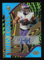 Justin Jefferson  2024 Panini Illusions Illusionists Autographs Light Blue #18 #18/35 at PristineAuction.com