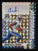 Amon-Ra St. Brown 2021 Panini Mosaic Rookie Autographs Mosaic #28 RC at PristineAuction.com