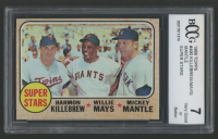 Harmon Killebrew / Willie Mays / Mickey Mantle 1968 Topps #490 Super Stars (BCCG 7) at PristineAuction.com