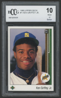 Ken Griffey Jr. 1989 Upper Deck #1 RC (BCCG 10) at PristineAuction.com