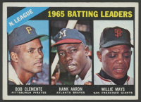 Bob Clemente / Hank Aaron / Willie Mays 1966 Topps NL Batting Leaders #215 at PristineAuction.com