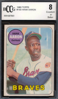 Hank Aaron 1969 Topps #100 (BCCG 8) at PristineAuction.com