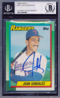 Juan Gonzalez Signed 1990 Topps #331 RC (BGS) at PristineAuction.com