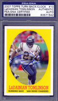 LaDainian Tomlinson Signed 2007 Topps Turn Back The Clock #10 (PSA) at PristineAuction.com