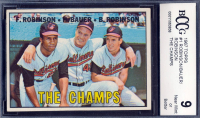 Frank Robinson / Hank Bauer MG / Brooks Robinson DP 1967 Topps #1 The Champs (BCCG 9) at PristineAuction.com