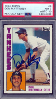 Don Mattingly Signed 1984 Topps #8 RC (PSA 7 | Autograph Graded 10) at PristineAuction.com
