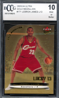 LeBron James 2003-04 Ultra Gold Medallion L13 #171 RC (BCCG 10) at PristineAuction.com