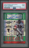 Deion Sanders 2020 Panini Contenders Optic Legendary Contenders Autograph Green Pulsar #DSA #8/10 (PSA 9) at PristineAuction.com