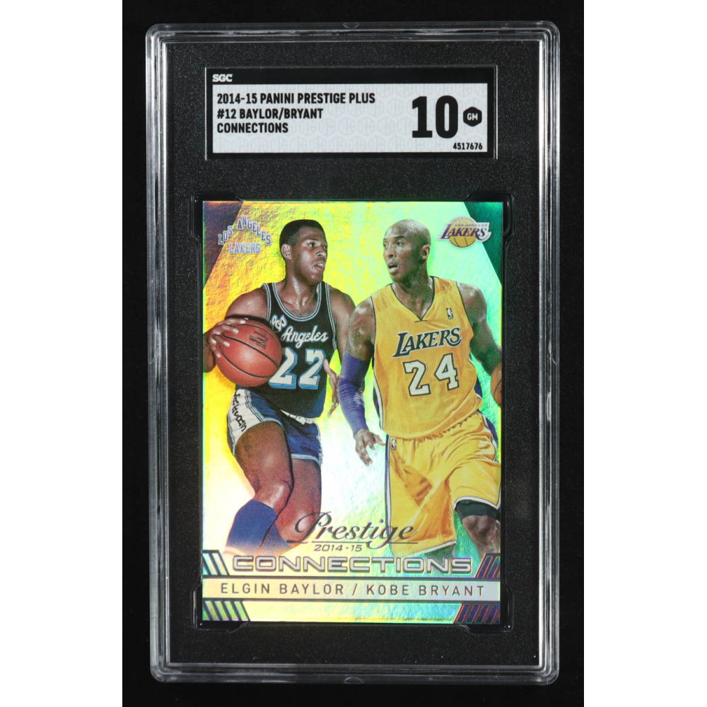 Elgin Baylor / Kobe Bryant 2014-15 Prestige Plus Connections #12 (SGC 10) at PristineAuction.com