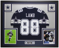 CeeDee Lamb Signed Cowboys Custom Framed Nike Authentic Jersey Display (Fanatics) at PristineAuction.com