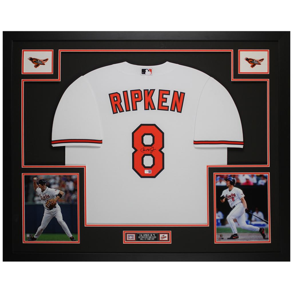 Cal Ripken Jr. Signed Orioles Custom Framed Nike Authentic Jersey ...