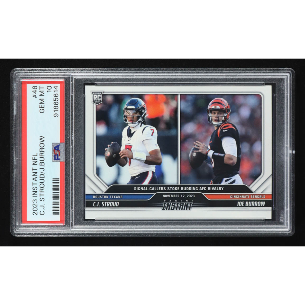 CJ Stroud RC / Joe Burrow 2023 Panini Instant #46 (PSA 10) at PristineAuction.com